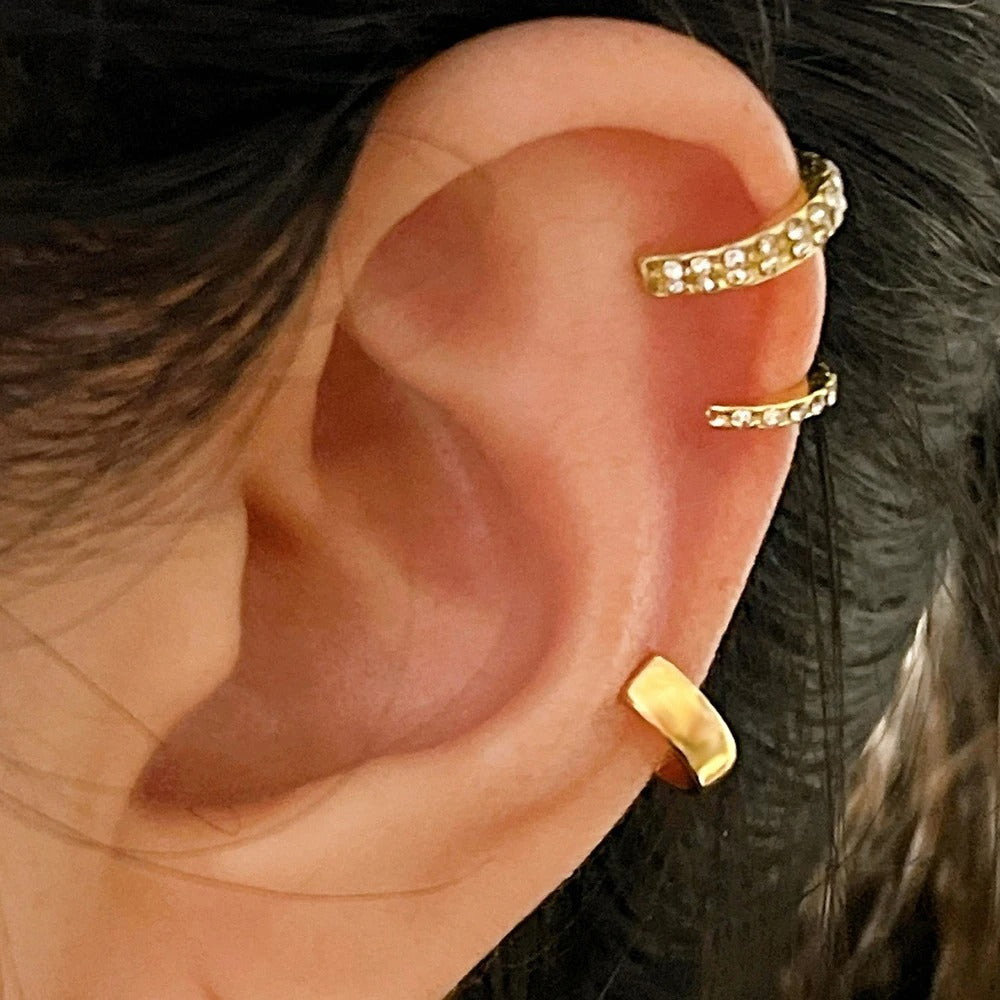 Fashion Jewelry Gold and Silver Color: No Piercing Required