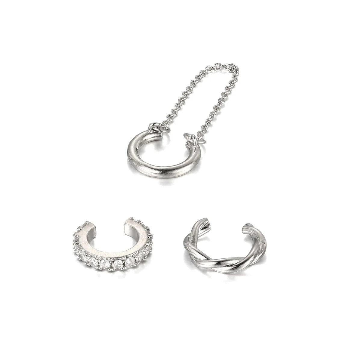 Fashion Jewelry Gold and Silver Color: No Piercing Required